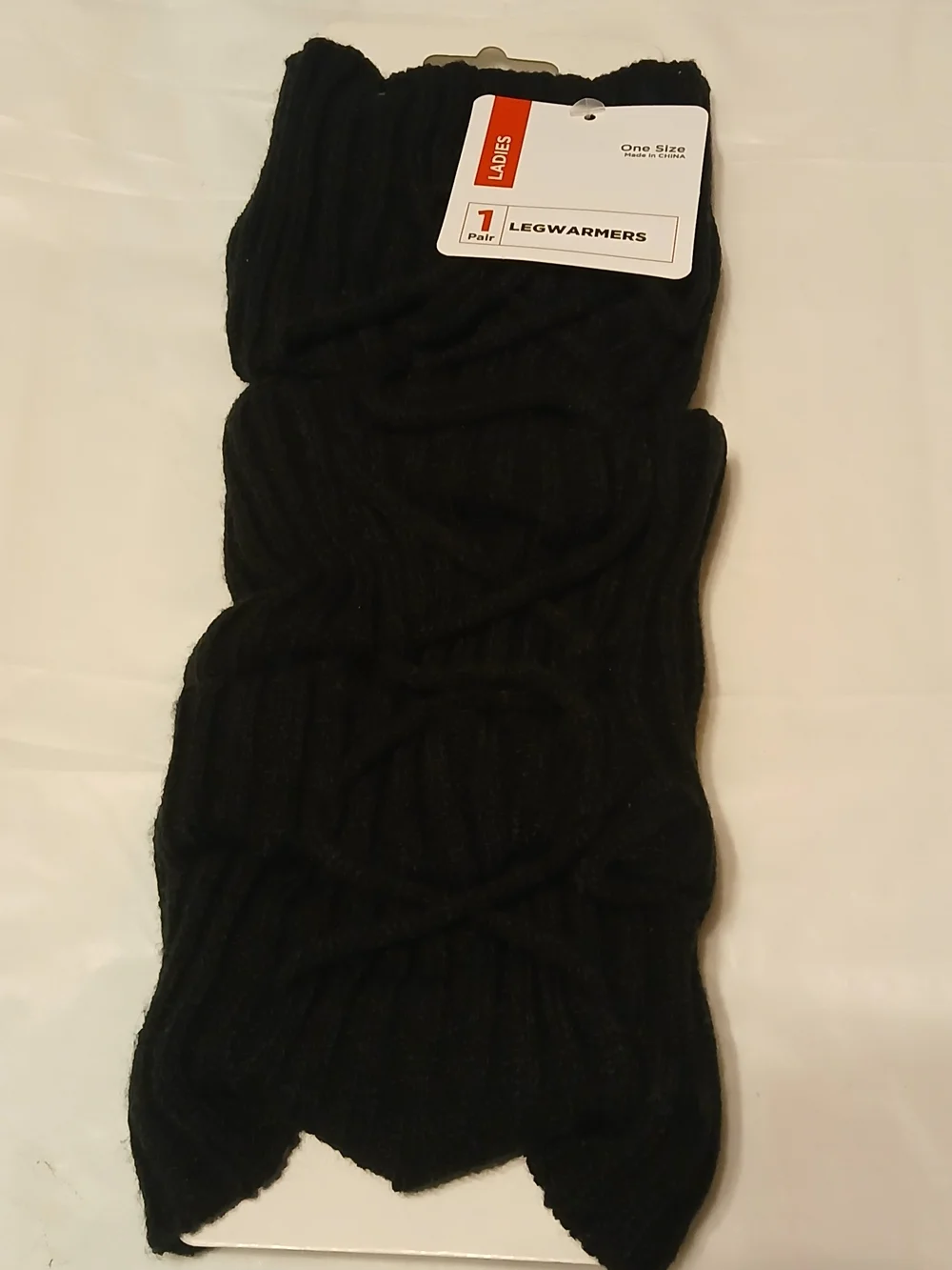 Ladies Black Legwarmers - Lace-up Feature